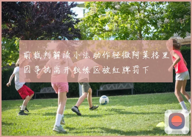 前裁判解读小法动作轻微阿莱格里因争执离开教练区被红牌罚下